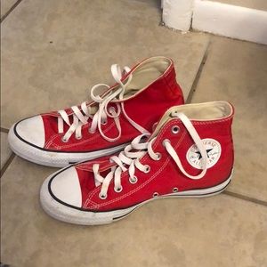 Red high top converse